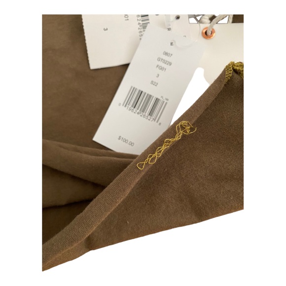 NWT Good American Cotton Exposed Seam Crop Long Sleeve Top 3 - Picture 3 of 11